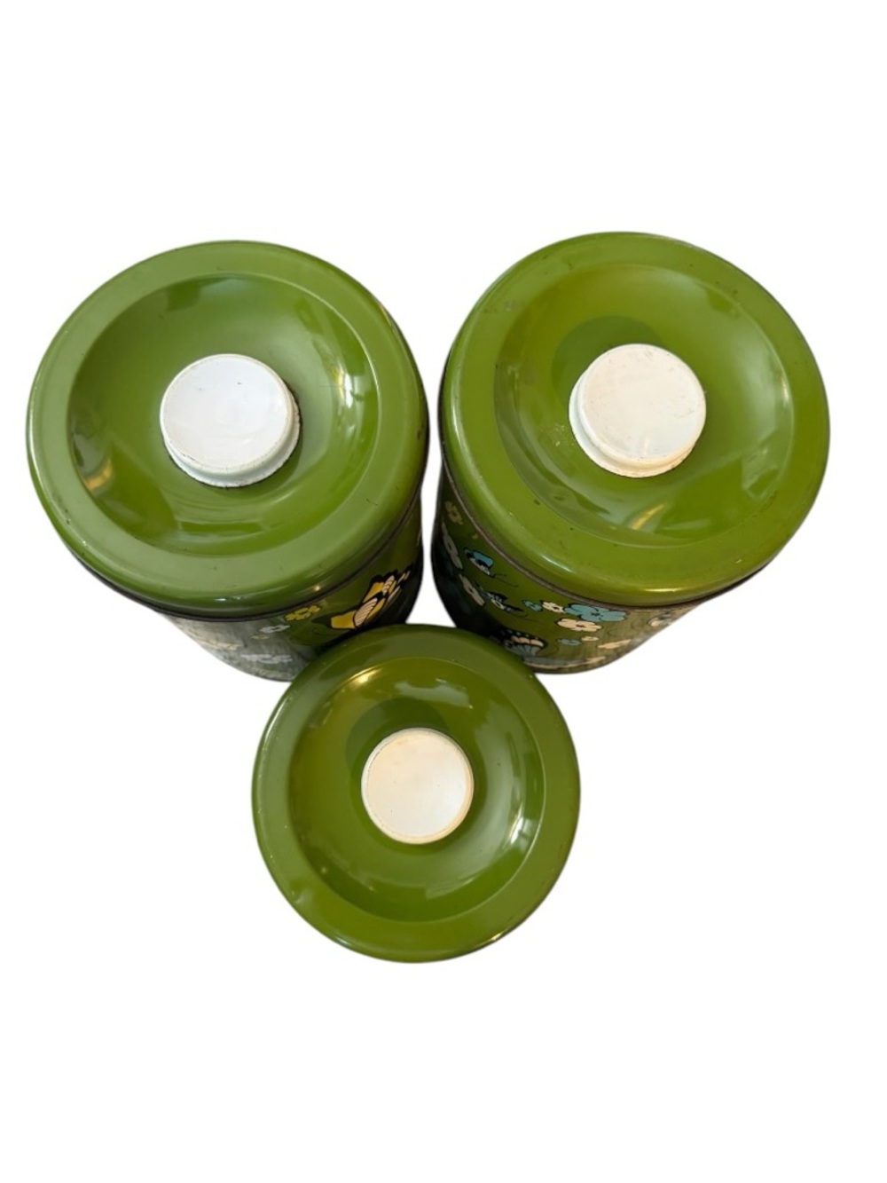 Ballonoff Green Butterfly Floral Tin Canister Set - Picture 2 of 10